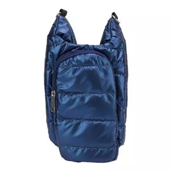 Water Bottle Carrier Bag Portable Fashion Insulated Water Bottle Cover with Shoulder Strap for синий