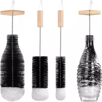 Water Bottle Cleaning Brush Glass Bottle Brush Long Bottle Cleaning Brush Remove Stains Deep Clean Protect Cup Wall Household
