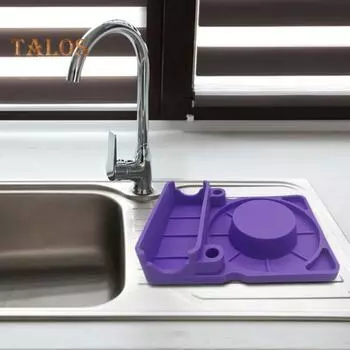 Подставка для сушки бутылок с водой, силиконовая подставка для сушки кружек с поддоном для воды, решение для хранения чашек, термосов, спортивных бутылок синий