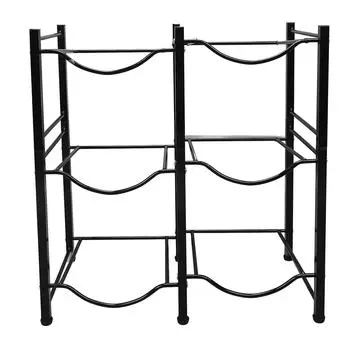 Water Bottle Holder Organizer Carbon Steel 3 Tier 2 Row Water Bucket Storage Rack Container Stand fo