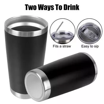Water Bottle Insulated Leakproof Thermal Mug Beer Cups 20oz Tumbler Vacuum Stainless Steel With Lids With Lids 501-600ml фиолетовый