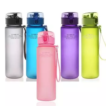 Water Bottle Sport Frosted Tour Outdoor Leak Proof Seal Child School Water Bottles for Children Kids Girl Drinkware BPA Free 560ml синий