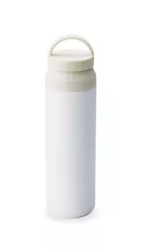 Water Bottle with Mug Vacuum Heat Cold Vacuum Stainless Steel Double White [Dolce duo] Bottle, Handle, Bottle, 500ml, Insulation, Retention,