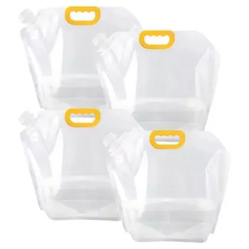 Water Collapsible Water Emergency Water Water Tank with Transparent Pack of Disaster Emergency Response Tank, Bag, Bag, Handle, Seals, 4, 2.5L,