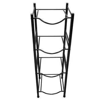 Water Cooler Jug Holder 4 Tier Space Saving Rust Proof Single Row Water Bottle Holder Stand for Home