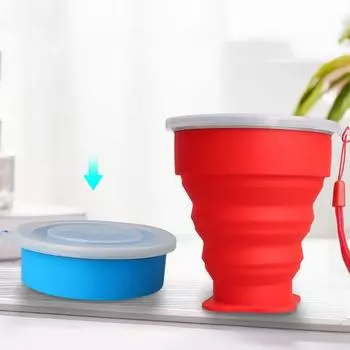 Стакан для воды БЕСПЛАТНО БЕСПЛАТНО для пищевых продуктов, складные стаканчики для путешествий, силиконовые, выдвижные, цветные, портативные, для использования на открытом воздухе, для кофе