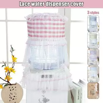 Чехлы для диспенсеров для воды, кружевные вышитые чехлы для питьевых фонтанчиков, пылезащитный чехол, пылезащитный протектор, бытовые кухонные принадлежности
