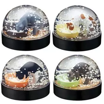 Water Dome Factory Cat Litter Snow Dome 2 типа набор полная игрушка Gacha Gacha Capsule [4 полных] чистый