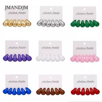 Комплект серег-капель, серьги-гвоздики с нишевым дизайном класса люкс, модные и универсальные серьги для повседневного ношения.