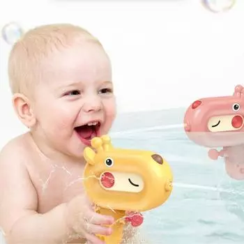 Водяной пистолет Мальчики и девочки На открытом воздухе Дети Игрушки для ванны Пляжные игрушки Интерактивные игрушки Мультфильмы Ручная работа Duck yellow (double nozzle)