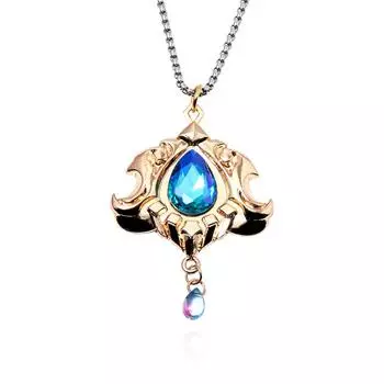 Water Neuvillette Dragon King Judge Crystal Pendant Alloy Necklace Gift Jewelry