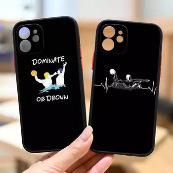 Водное поло спортивный чехол для телефона iPhone13 12 Mini 11 Pro XS Max X XR 7 8 Plus полупрозрачный матовый чехол iPhoneXR