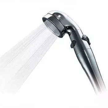 Душевая лейка с функцией экономии воды Pro Premium Shower Up to Water Hand В комплект входит адаптер для повышения давления воды Может быть заменена без инструментов [Aramic] Головка, серебряный
