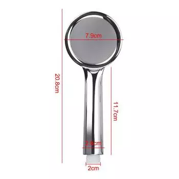 Water Saving Spray Nozzle High Pressure Pressurized Nozzle Shower Head Rainfall Chrome Bath Shower Head 1pc High Quality серебряный