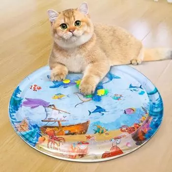 Water Sensory Play Mat Thickened Inflatable Pet Water Bed Cushion Puppy Cats Pet Kennel Top Quality Cool Cold Mat Pet Supplies