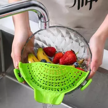 Фильтр для воды Стойка Термостойкая Защелкивающаяся Конструкция Силиконовый Ситечко Для Мяса Овощей Фруктов Товары Для Дома красный