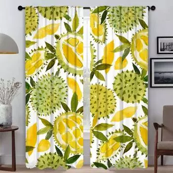 Watercolor Flower Curtains for Bedroom Window Curtain for Room 2 Panel Shades Home Interior Curtains Partition Living Kitchen W50xH70cmx2pcs-CL