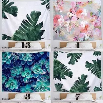 Акварельная живопись Цветочный декоративный гобелен Домашняя стена Гостиная Офис Декоративный гобелен 100x75cm