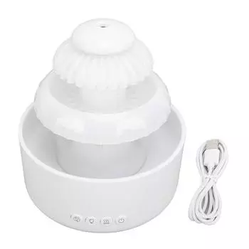 Waterfall Humidifier 600ml Large Capacity Aromatherapy Humidifier Silent Small Desktop Humidifier fo