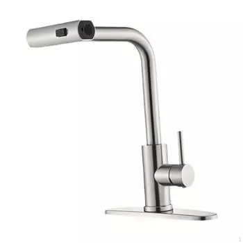 Водопадный кухонный кран и кран для мойки холодной воды для ванной из нержавеющей стали 304 black