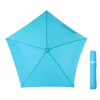 Waterfront Folding Umbrella Parasol and Rain Umbrella 5 Star Slim UV Cyan 50cm Pursuing Thinness and Lightness UV Protection Unisex 90%