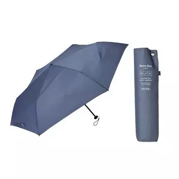 Waterfront Folding Umbrella Rain Umbrella LESS IS MORE Series Shut Light Smoke Navy 55cm Anyone can fold it neatly quickly Shape memory function