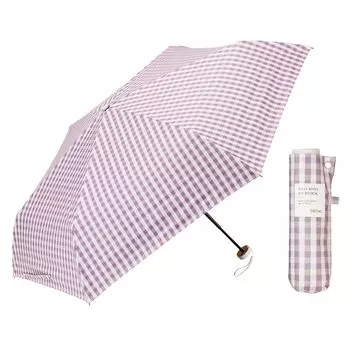 Складной водонепроницаемый Umbulatio Series Mini UV Block Gingham Check Dusty Удобен для переноски даже в солнечную погоду Новый мини-ветроустойчивый водоотталкивающий уровень 4 UV