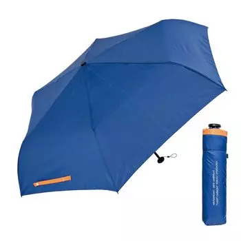 Waterfront Folding with Water Absorbent Umbrella, Lightweight, 53cm, Navy/Orange, Case, Unisex, BCCSFA-3F53-UH-NO