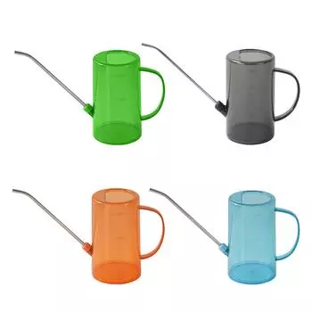 Watering Can Ergonomic Handle Portable with Scale 1.5L Long Spout Water Sprinkler for Outdoor Patio Yard Bonsai Household синий