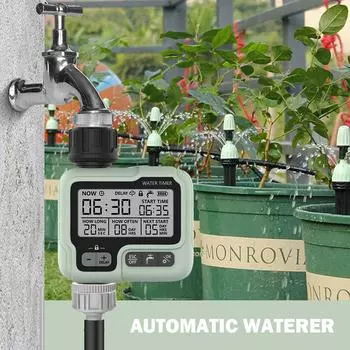 Watering Timer Irrigation Controller Large Screen Display Garden Digital Programmable Faucet Watering Irrigation System