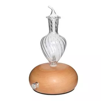 Waterless Nebulizing Essential Oil Diffuser Wood Grain A