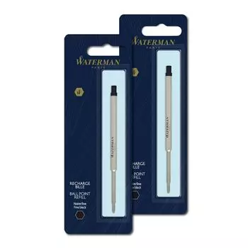 WATERMAN Ballpoint Pen Refill Set of 2 Fine Point Black Oily Genuine Imported Product 1964017X2 чёрный