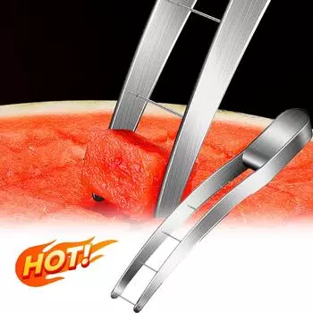 Watermelon Cutter Slicer Stainless Steel Watermelon Cube Cutter Safe Watermelon Fruit Knives Melon Cutter Kitchen Accessories