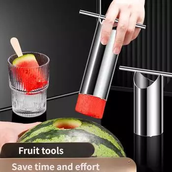 Watermelon juicer stainless steel punching hole pounding juice meat core fruit and vegetable tools clip kitchen accessories