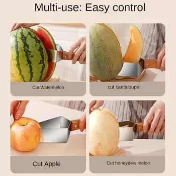 Watermelon Slicers Labor-Saving Fruit Cutter For Camping Picnics For Kitchen Novel Kitchen Accessories Home kitchen Item Tools серебряный