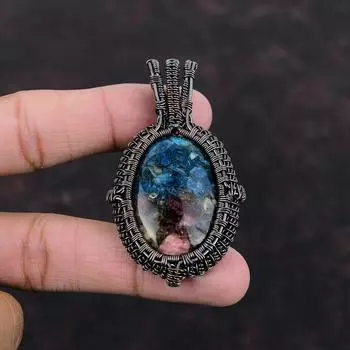 Watermelon Tourmaline Pendant Copper Wire Wrapped Pendant Gemstone Pendant Copper Wire Wrap Jewelry Gift For Her Handmade Brand New Pendant