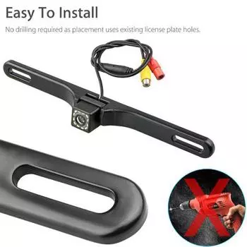 Waterproof 170° HD Car RearView Reverse Backup Camera License Plate Night Vision чёрный