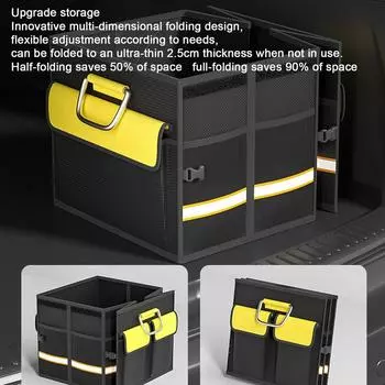 Waterproof Bag Laminating Storage Box with Lid Waterproof Bag Organizer Car Trunk Storage Box Foldable Large Capacity Organizer