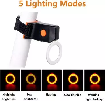 Waterproof Bicycle Tail Light Multiple Lighting Modes USB Rechargeable LED Bicycle Light MTB Night Safety Cycling Warning Light
