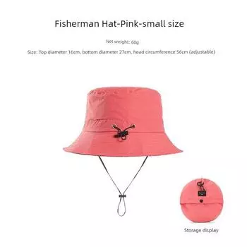 Waterproof Bucket Hat Bag Can Receive Bucket Hat Hiking Quick-Drying Outdoor Summer Breathable Hats Men s Sunhat Children Brick Red