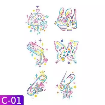 Waterproof Butterfly Tattoo Stickers Realistic 3D Body Art for Collarbone Ankle - Long Lasting Temporary Tattoos Glitter Metallic 7 Designs