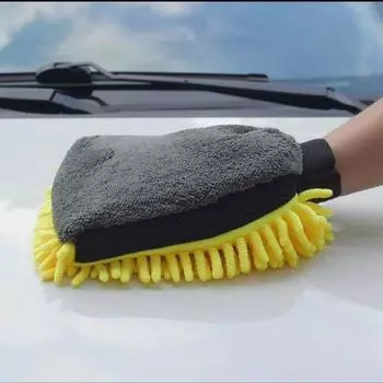 Waterproof Car Wash Gloves Microfiber Chenille Gloves Thick Car Cleaning Mitt Wax Detailing Brush Auto Care Double-faced Glove