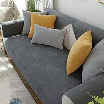 Waterproof Corduroy Sofa Cover Soild Color Sofa Cover Combination Sofa Cushion for Living Room Non-slip Multifunctional for Home 70x70cm 1pcs