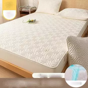 Waterproof Cotton Bed Sheet Single Piece Urine Dirt Isolation Fully Wrapped Mattress Protection Cover Household Bed Cover ZF598 48X74 pillowcase2pcs