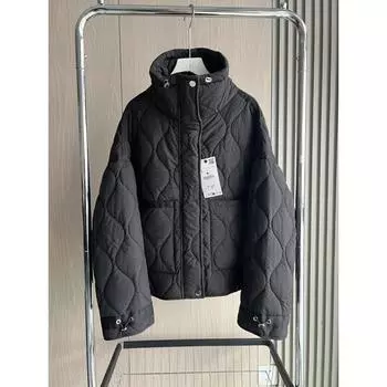 Водонепроницаемая хлопковая куртка женская серия Traf Winter Arrival стеганая с большим карманом с капюшоном и длинным рукавом женская куртка XS белый