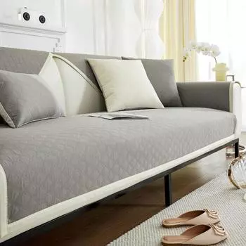 Waterproof Cotton Sofa Cushion Four Seasons Universal Non-Slip Seat Cushions Simple Leather Sofa Cover Cream Style Backrest Towel 70X70