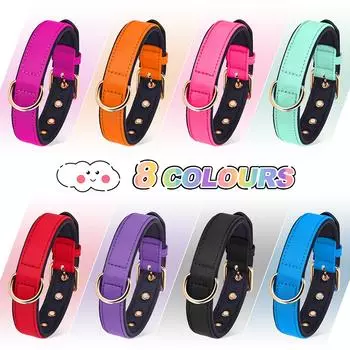 Waterproof Dog Collar Soft Padded Dogs Collars Durable Nylon Pet Pitubull Bulldog Necklace Collars for Small Medium Large Dogs S чёрный