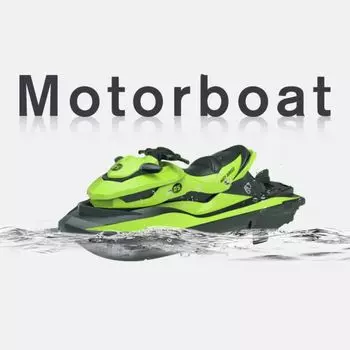 Waterproof Electric Boat Simulation Model Jet Ski 2.4g Wireless Speedboat Kids Gifts зелёный