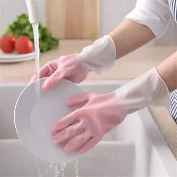 Waterproof Gloves Female Washing Dishes Waterproof And Non-slip Home Supplies Thickened Gloves Waterproof Kitchen Cleaning Tools M