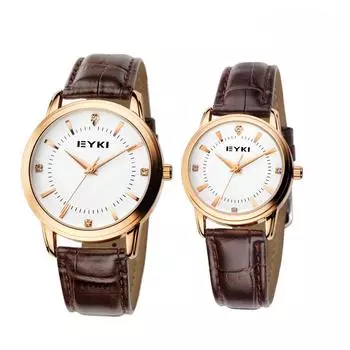 Водонепроницаемые мужские часы Aiqi Fashion Belt Couple Watch Корейский стиль Стразы Часы Модные женские часы